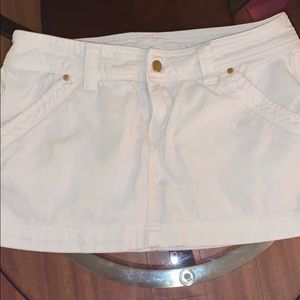 White Denim Mini Skirt by EXPRESS X2*Sz 8